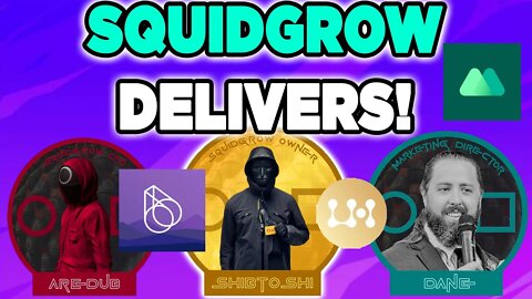 SQUIDGROW GETTING ON MULTIPLE EXCHANGES TODAY! SQUIDGROW DELIVERS ON ITS PROMISES!