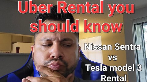 Tesla uber rental vs Nissan Sentra rental