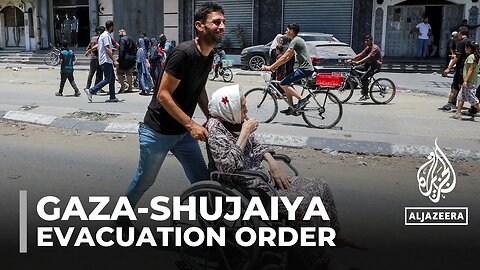 Eight people were killed as Palestinians were ordered to evacuate Shujaiya