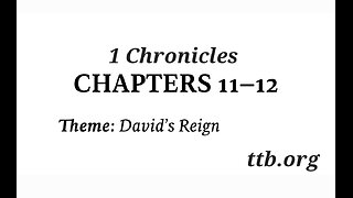 1 Chronicles Chapter 11-12 (Bible Study)