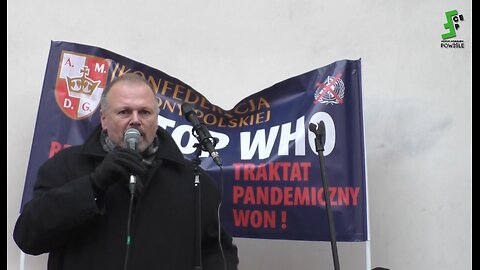 Globalizm w Akcji! Dziś wszyscy Jesteśmy Wykluczeni przez World Hell Organization (WHO) - de facto przeznaczono nas na Zagładę - Rafał Mossakowski - protest Stop WHO 01.12.2023 - Warszawa pod Ministerstwem Zdrowia