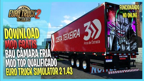 ▶️ETS2 1.43 REBOQUE BAU CAMARA FRIA QUALIFICADO EURO TRUCK SIMULATOR 2 1.43