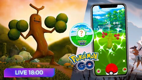 🕕 SUDOWOODO SHINY! DOBRO XP (EXPERIÊNCIA) AO CAPTURAR POKÉMON! Hora do Holofote! Pokémon GO!