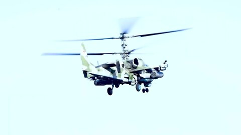 Russian Ka-52 "Alligator" Attack Helicopters Combat Sorties