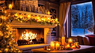 24/7 Christmas Fireplace Music 🔥 Relaxing Christmas Music Ambience 🎅🎄 Crackling Christmas Fireplace