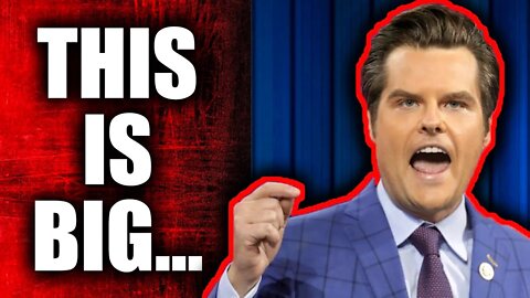 MATT GAETZ JUST SHOCKED THE WORLD!!! WOW!!