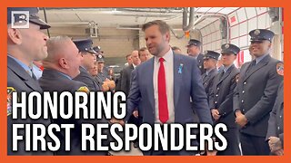 Trump and Vance Visit NYC Firehouse on 9/11 Anniversary