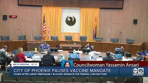 City of Phoenix pauses vaccine mandate after federal judge blocks President Biden’s order