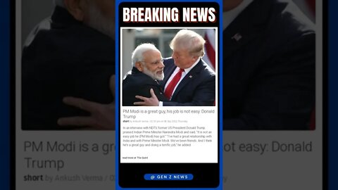 Donald Trump says PM Modi is a great guy and his job is not easy! #shorts #news