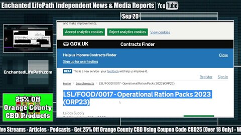 LSL/FOOD/0017 - Operational Ration Packs 2023 (ORP23) Is This For Military Supplies Or The Public?