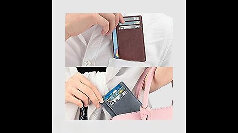 uleatherwork Front Pocket Minimalist Leather Slim Wallet RFID Blocking Medium size