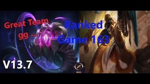 Ranked Game 163 Vel'koz Vs Akshan Mid League Of Legends V13.7