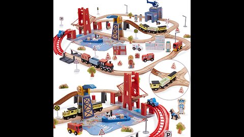 juego de vías de tren de madera expandibles y cambiables, juguete para niños pequeños, regalo