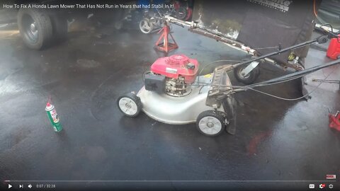 How To Fix A Honda Lawn Mower That Has Not Run in Years that had Stabil In It!