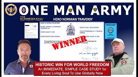 WWG1WGA Norm Traversy’s HISTORIC WIN Against [DS] court w/Common Law Sets PRECEDENT 4 World FREEDOM!