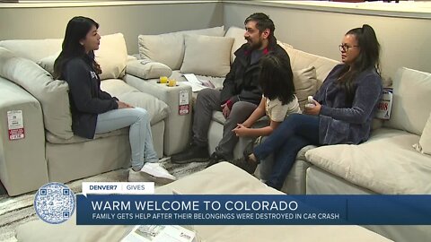 Denver7 Gives viewers help family who lost belongings in crash while moving to Colorado