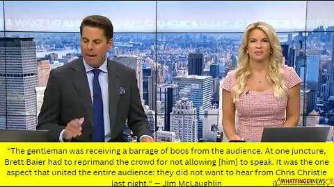 "The gentleman was receiving a barrage of boos from the audience. At one juncture, Brett Baier