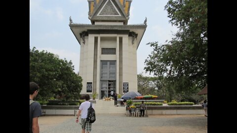 Cambodia's Pagoda of Skulls. A grim reminder of the reign of the Khmer Rouge