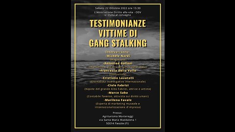 TESTIMONIANZA DI GANG STALKING