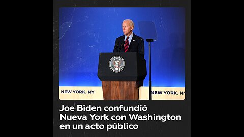 "Bienvenidos a Washington": Biden durante un evento en Nueva York