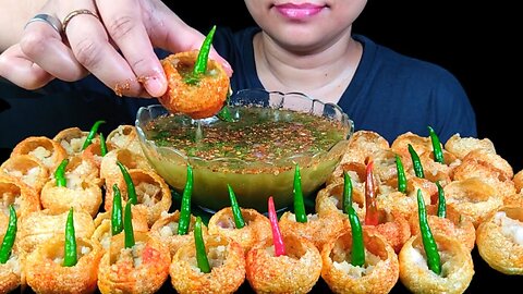 ASMR EATING SPICY PANI PURI CHALLENGE | GOLGAPPA CHALLENGE | FUCHKA CHALLENGE | PANIPURI EATING ASMR