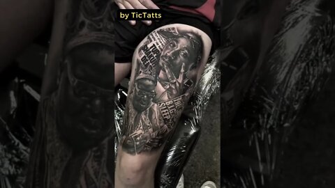 Stunning work by TicTatts #shorts #tattoos #inked #youtubeshorts