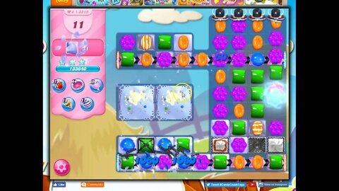 Candy Crush Level 3215 Talkthrough, 27 Moves 0 Boosters