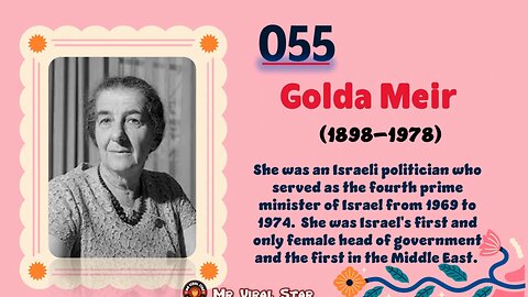 Golda Meir(1898–1978) | TOP 150 Women That CHANGED THE WORLD | Short Biography