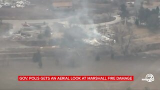 Gov. Polis gets aerial look at Marshall fire damage