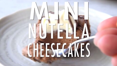 No Bake Nutella Mini Cheesecakes