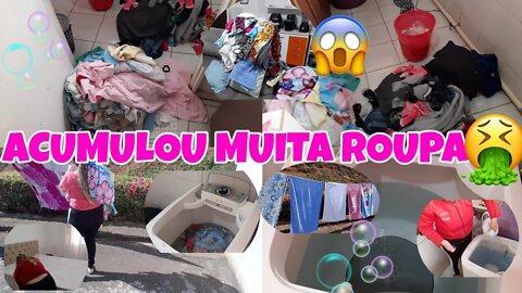 LAVEI ROUPA O DIA INTEIRO😰 ||MUITA ROUPA SUJA 🤮+VLOG DO MEU DIA