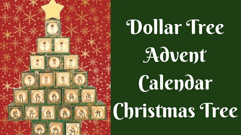 Christmas Crafts: Dollar Tree Advent Calendar Christmas Tree