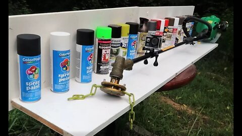 WEEDEATER vs 20 CANS OF SPRAY PAINT