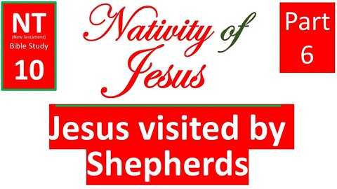 NT Bible Study 10: Shepherds visit Jesus (Nativity of Jesus part 6)