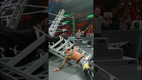 MITB Ladder split in half! #WWEMITB #WWE #SHORT