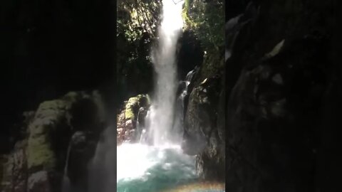 a Waterfall Rainbow at Kawazu Seven Waterfalls, Izu Peninsula, JAPAN