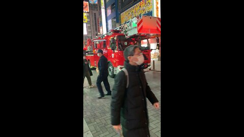 Fire Fighters Action in Tokyo