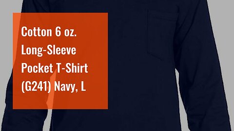 Cotton 6 oz. Long-Sleeve Pocket T-Shirt (G241) Navy, L