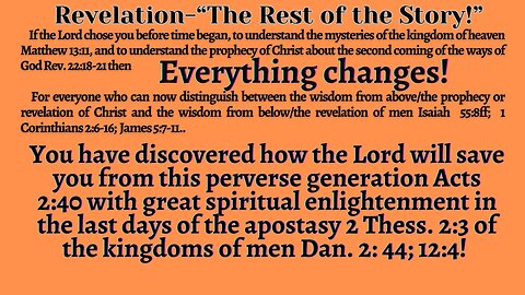 Revelation 1; 22:18-21. Understanding the 2nd coming prophecy in Revelation changes everything!