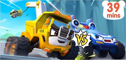 Police Car Vs Construction Truck | Who’s the Best Monster Car? | Kids Songs | BabyBus