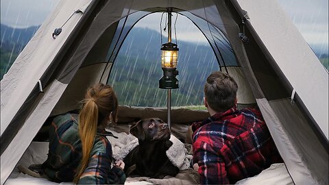 Couple Camping in Rain with 🐶🐕