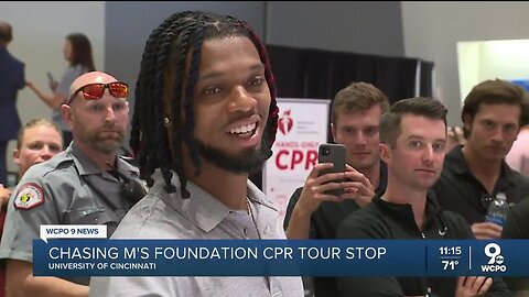 Damar Hamlin back in Cincinnati pushing CPR, AED training