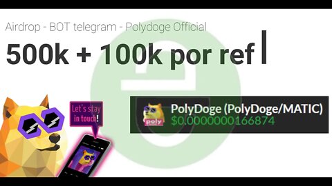 Airdrop - Bot telegram - Polydoge 500K pro C