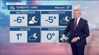 Cold blast moves in tonight, wind chill below zero