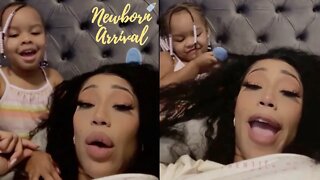 Jessica Dime's Daughter Blessing Attempts To Brush Mommy's Hair! 💁🏾‍♀️