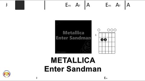 METALLICA Enter Sandman - (Chords & Lyrics like a Karaoke) HD