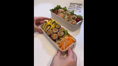 Pack food for lunch asmr