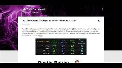 UFC 264: Conor McGregor vs. Dustin Poirier 3 on 7/10/21 #Gematria #Numerology #Truth #Kabbalah