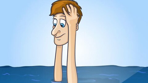 Idiom: Keep your head above water (picture, meaning, example, pronunciation)