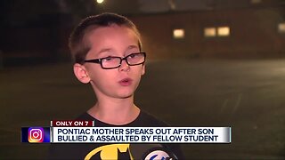 Pontiac mother speaks out after son bullied, assaulted by fellow student